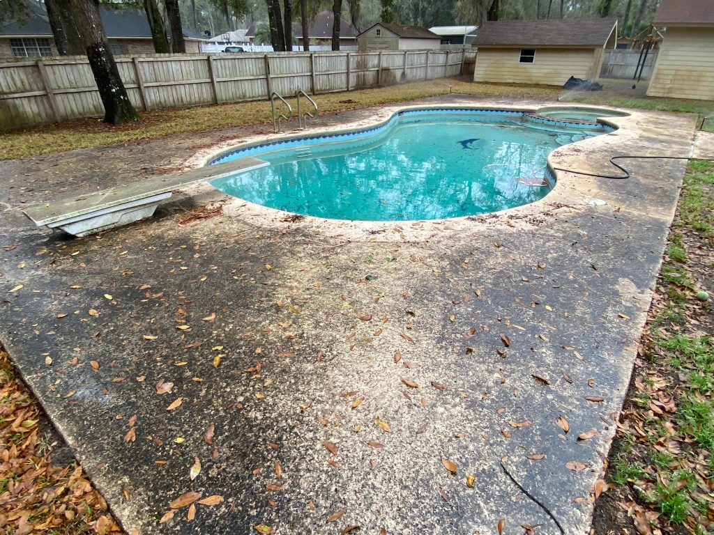 pool deck cleaning hinesville ga before